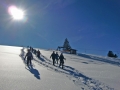 Abstieg im Tiefschnee